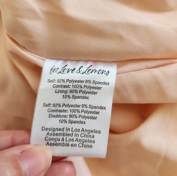 For Love And Lemons Aster Floral Mini Dress Peach NWT Size Small - Picture 10 of 14